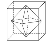 连接正方体每个面的中心构成一个正八面体（如下图所示）。已知正方体的边长为6厘米，则正八面体的体积为（ 