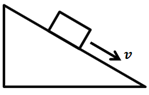 如图所示，物体沿斜面匀速滑下时，它的： 