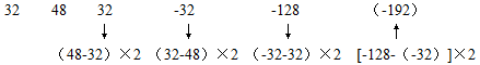 32，48，32，-32，-128，（ ） 