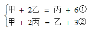 希望中学为三个特困学生发放课外读本。甲发到的读本数与乙发到的读本数的2倍之和比丙发到的读本数多6本； 