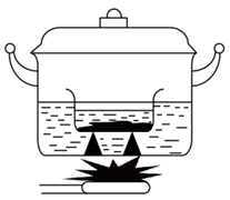 如图所示，把碗放在大锅内的水中蒸食物，假设碗中的汤和水的沸点一样都是100℃，且碗中的汤吸收的热量全 