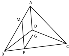 如图，A－BCD是棱长为3的正四面体，M是棱AB上的一点，且MB＝2MA，G是三角形BCD的重心，动 