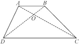 如图，在梯形ABCD中，AB与CD平行，O为AC与BD的交点，CO=2AO，则梯形ABCD与三角形A 