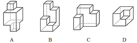 下面四个立体图形中，哪一项不能用一个平面分割为两个完全相同或互为镜像的部分：【2018国考地市076 