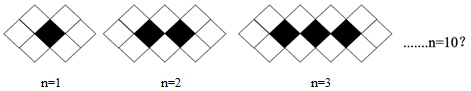 根据下图规律，“？”处图形有_______个白色小正方形。 