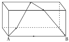下图是长为3a厘米，宽、高均为a厘米的长方体。一只蚂蚁以m厘米/秒的速度沿如图所示的路径由A点爬行到 