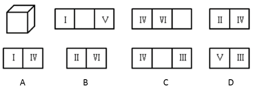 一个正方体的六个面展开后是如下三种关系，那么下面的4个选项中错误的是：【2013吉林乙级044】 