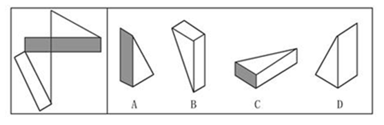 右边的哪个盒子能由左边给定的图形做成：【2008甘肃059】 
