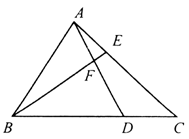 如图，在△ABC中，已知BD=2DC，EC=2AE，则△BFD与△AEF面积的比值为： 