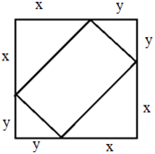 把一个正方形的四个角分别切除一个等腰三角形，剩下一个长宽不等的矩形。若被切除部分的总面积为400平方 