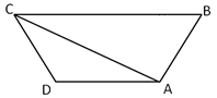 如下图所示，A、B、C、D为一块梯形田地的4个顶点。已知BC比AD长16米，三角形ACD面积比ABC 