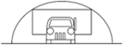 一个半圆形拱门的宽和高分别为8米和4米，一辆货车拉着宽4.8米、每层高20厘米的泡沫板通过该拱门。如 