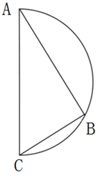 如下图所示，甲和乙在面积为54π平方米的半圆形游泳池内游泳，他们分别从位置A和B同时出发，沿直线同时 