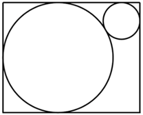 某地打算在绿地上建两个圆形花坛，如下图所示，大圆的直径为6米，小圆的直径为2米，修建期间暂时在外围设 