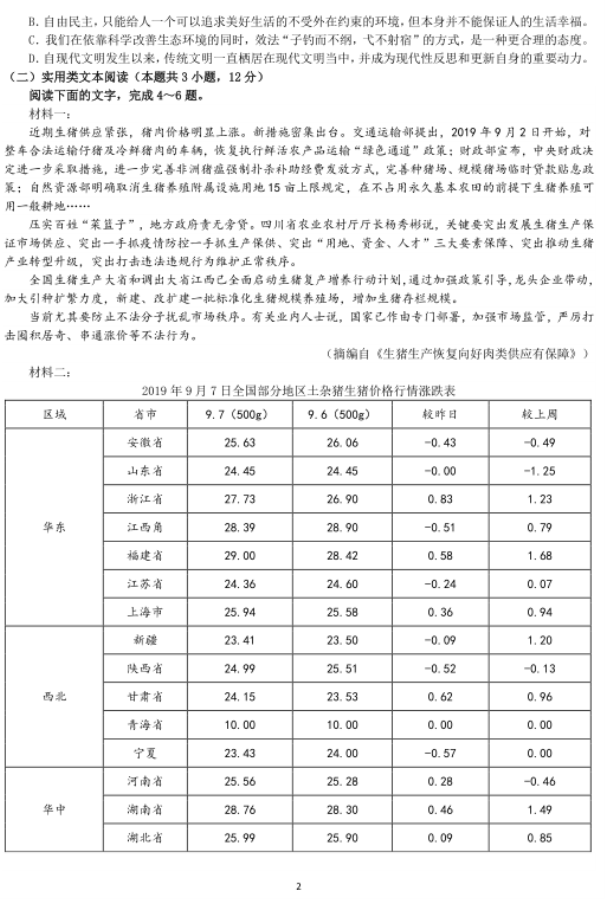 2020届广西高三语文3月模拟试题